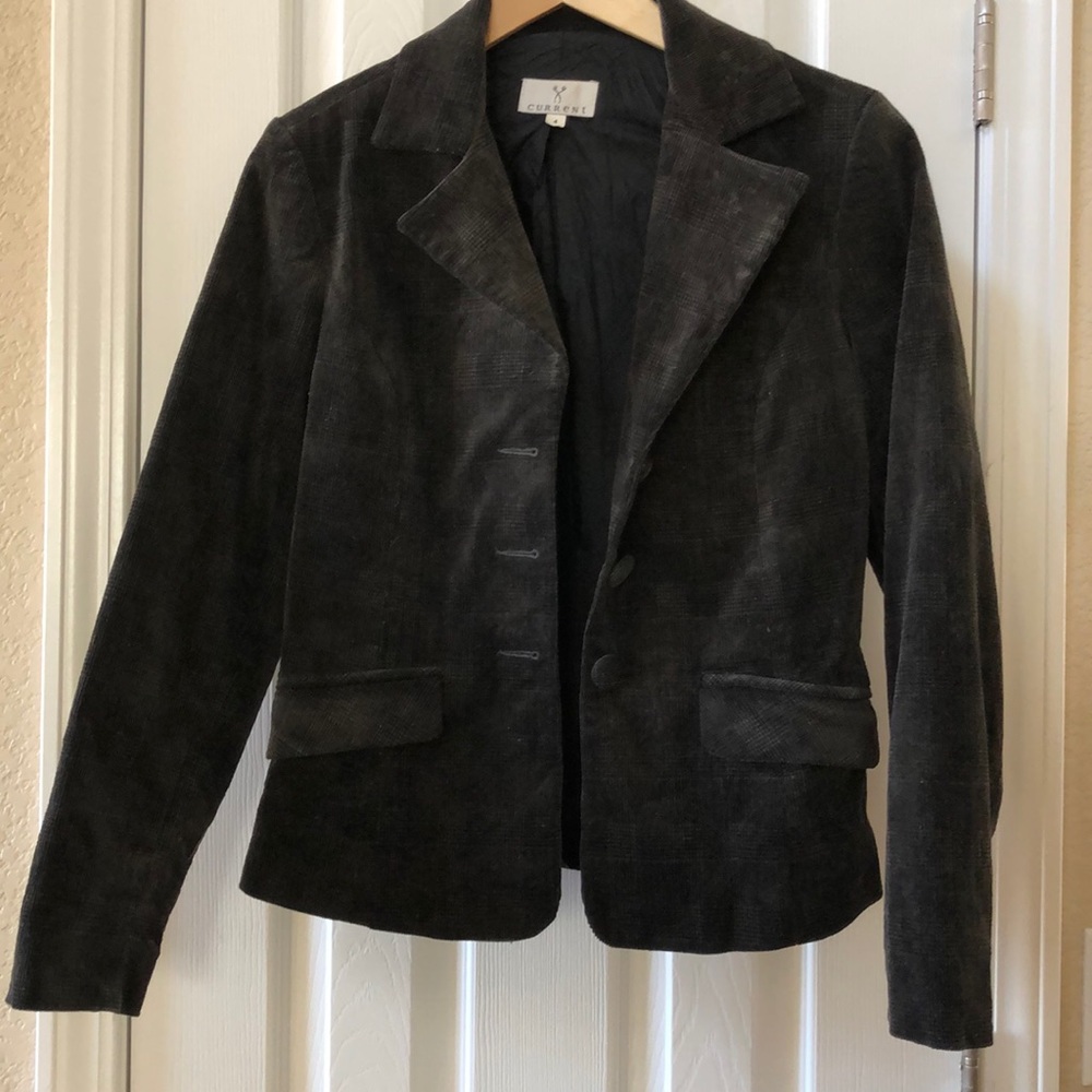 Current textured black jacket size 4. NWOT